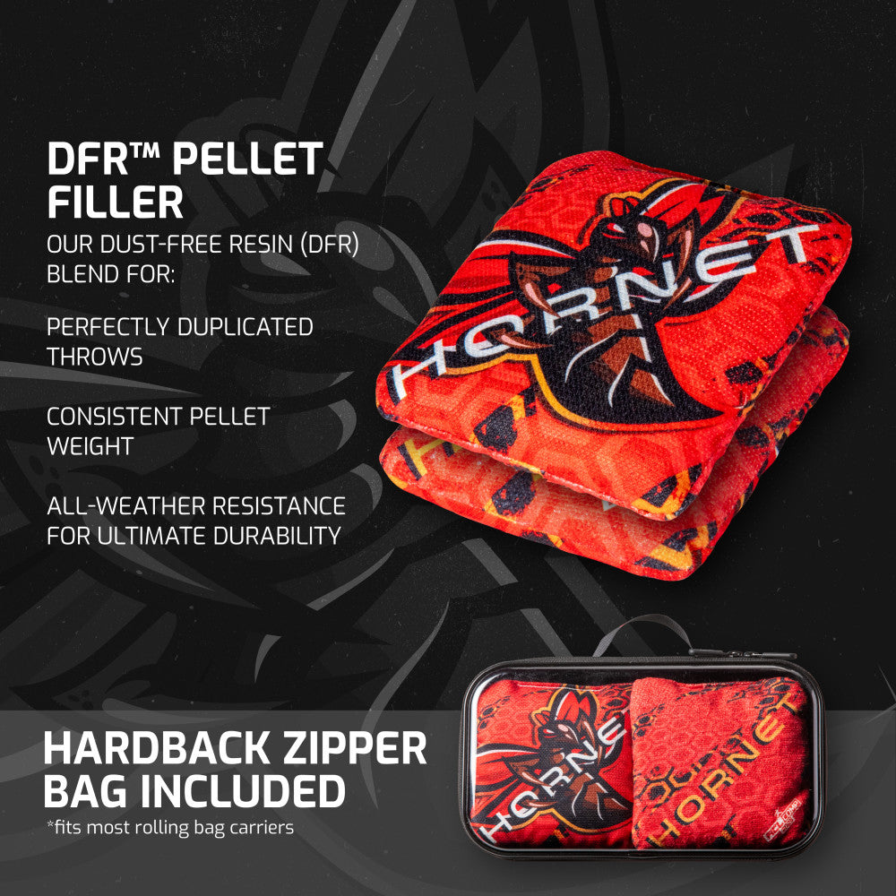 Chili Red Hornet ACL Comp Cornhole Bags - Set of 4 Bags