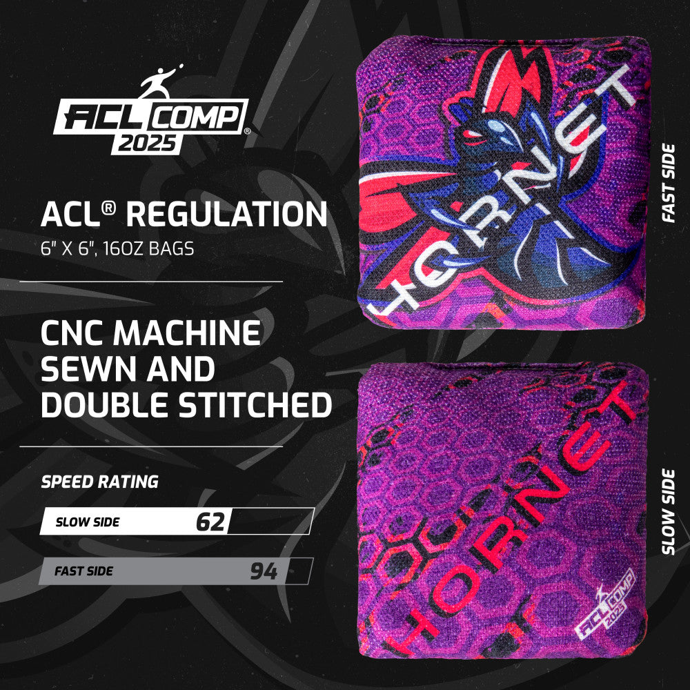 Chili Red Hornet ACL Comp Cornhole Bags - Set of 4 Bags