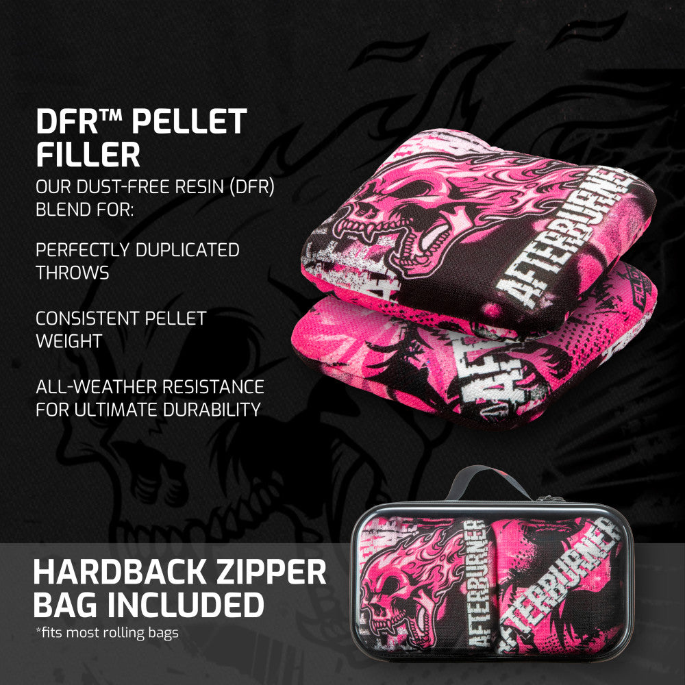 Pink Afterburner ACL Comp Cornhole Bags - Set of 4 Bags