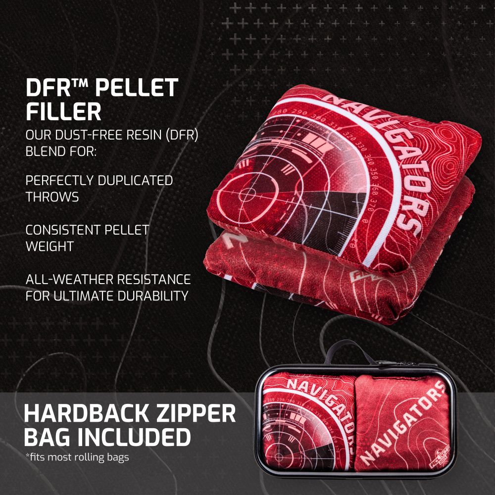 Red Navigator ACL Comp Cornhole Bags - Set of 4 Bags