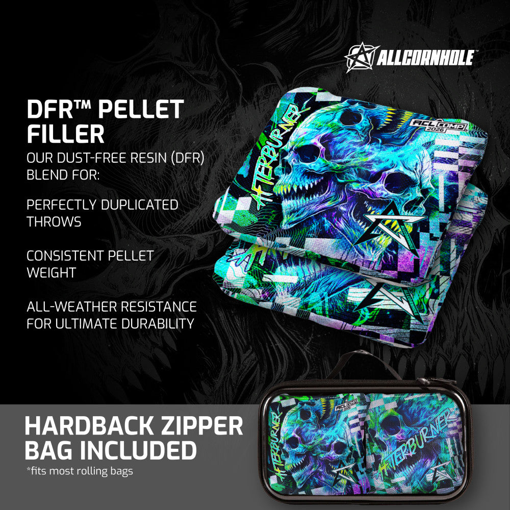 ACL Comp Teal Afterburner Cornhole Bags