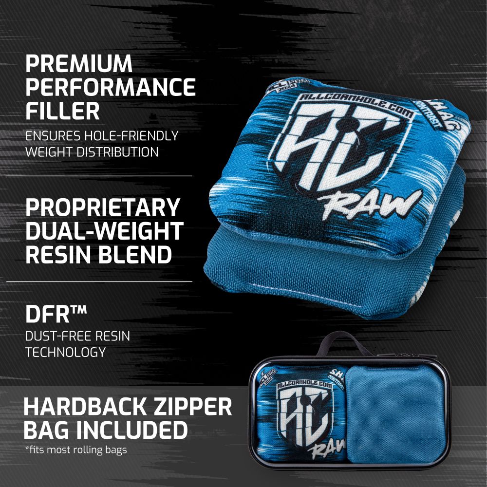 2024 Blue Shag Contrast ACL Pro Cornhole Bags - Set of 4 Bags