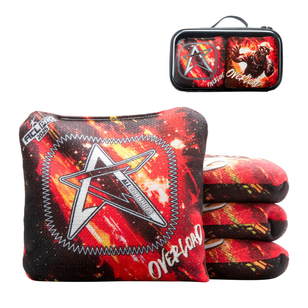 2025 Red Overload ACL Pro Cornhole Bags - Set of 4 Bags