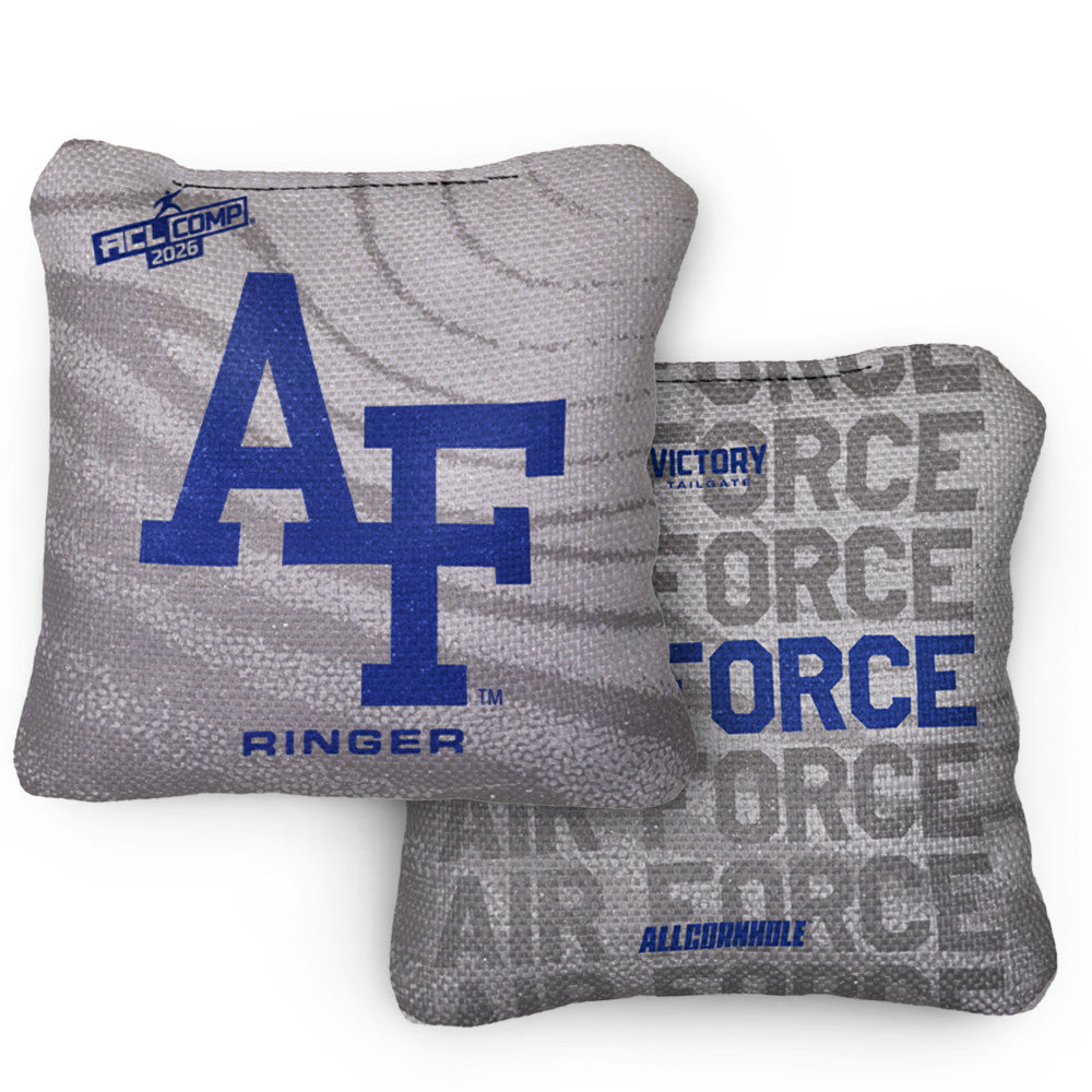 2026 Air Force Falcons RINGER™️Silver ACL Comp Cornhole Bags – Set of 4 Bags