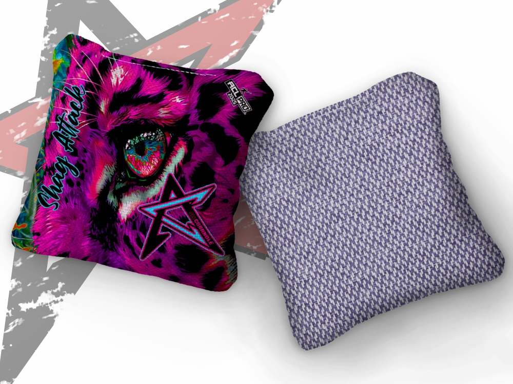 2026 Shag Attack Leopard ACL Pro Stamped Cornhole Bags – Set of 4 Bags