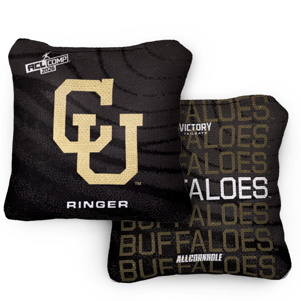 2026 Colorado Buffalos RINGER™️Brown ACL Comp Cornhole Bags – Set of 4 Bags