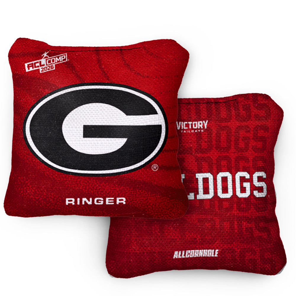 2026 Georgia Bulldogs RINGER™️Red ACL Comp Cornhole Bags – Set of 4 Bags