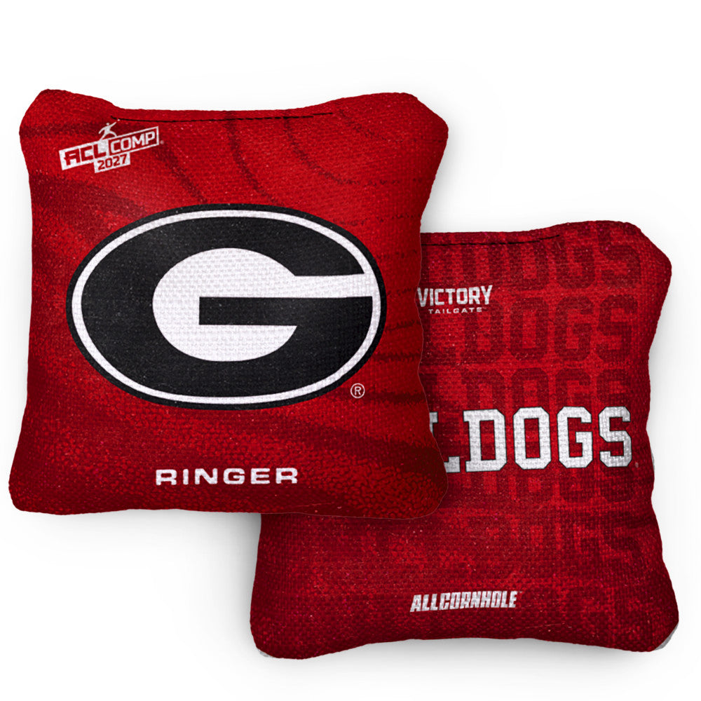 2027 Georgia Bulldogs RINGER Red ACL Comp Cornhole Bags – Set of 4 Bag