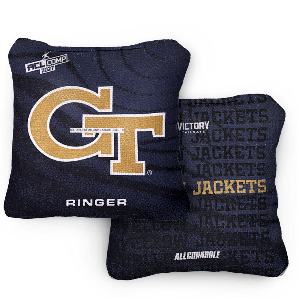 2027 Georgia Tech Yellow Jackets RINGER Navy ACL Comp Cornhole Bags – Set of 4 Bags