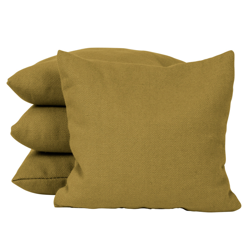 Gold Solid Color Corn Filled Cornhole Bags