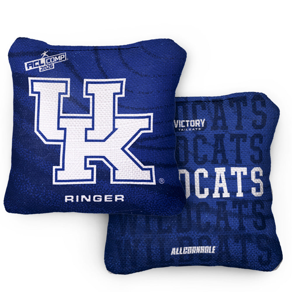2026 Kentucky Wildcats RINGER™️Blue ACL Comp Cornhole Bags – Set of 4