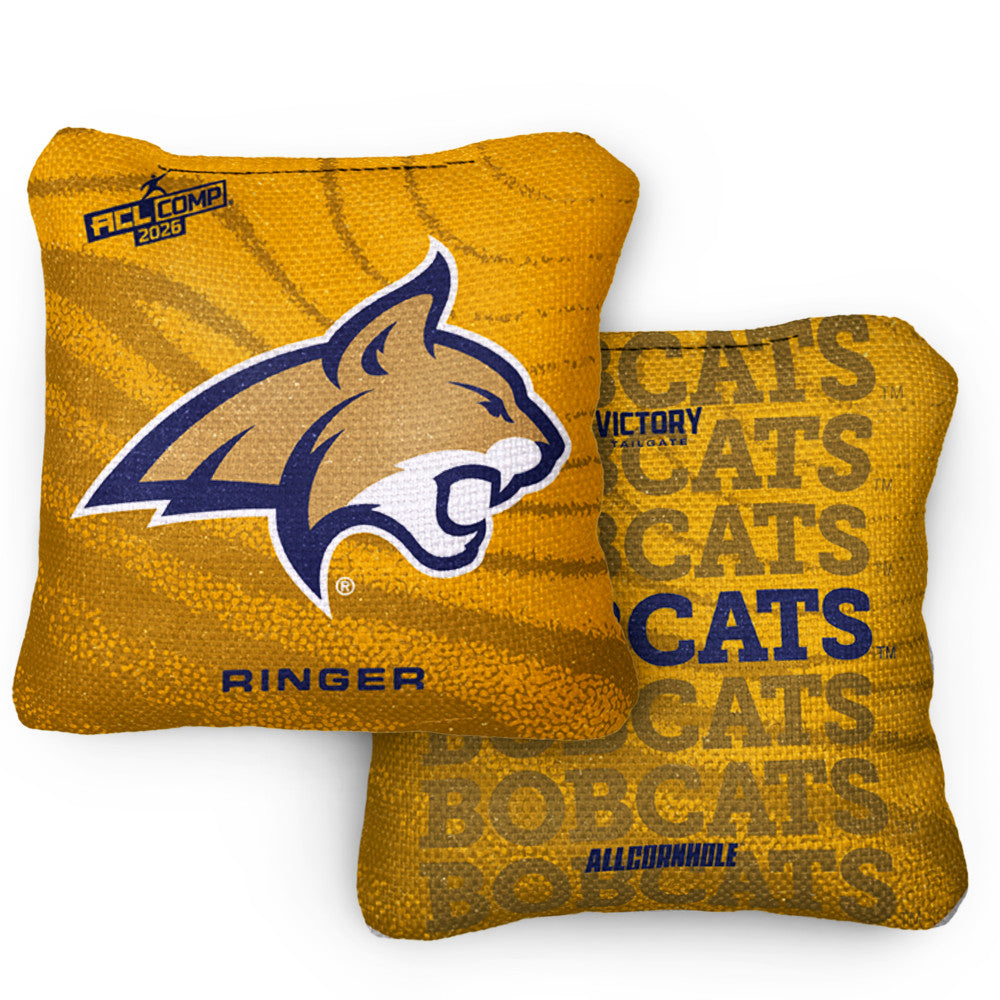 2026 Montana State Bobcats RINGER™️Gold ACL Comp Cornhole Bags – Set of 4 Bags