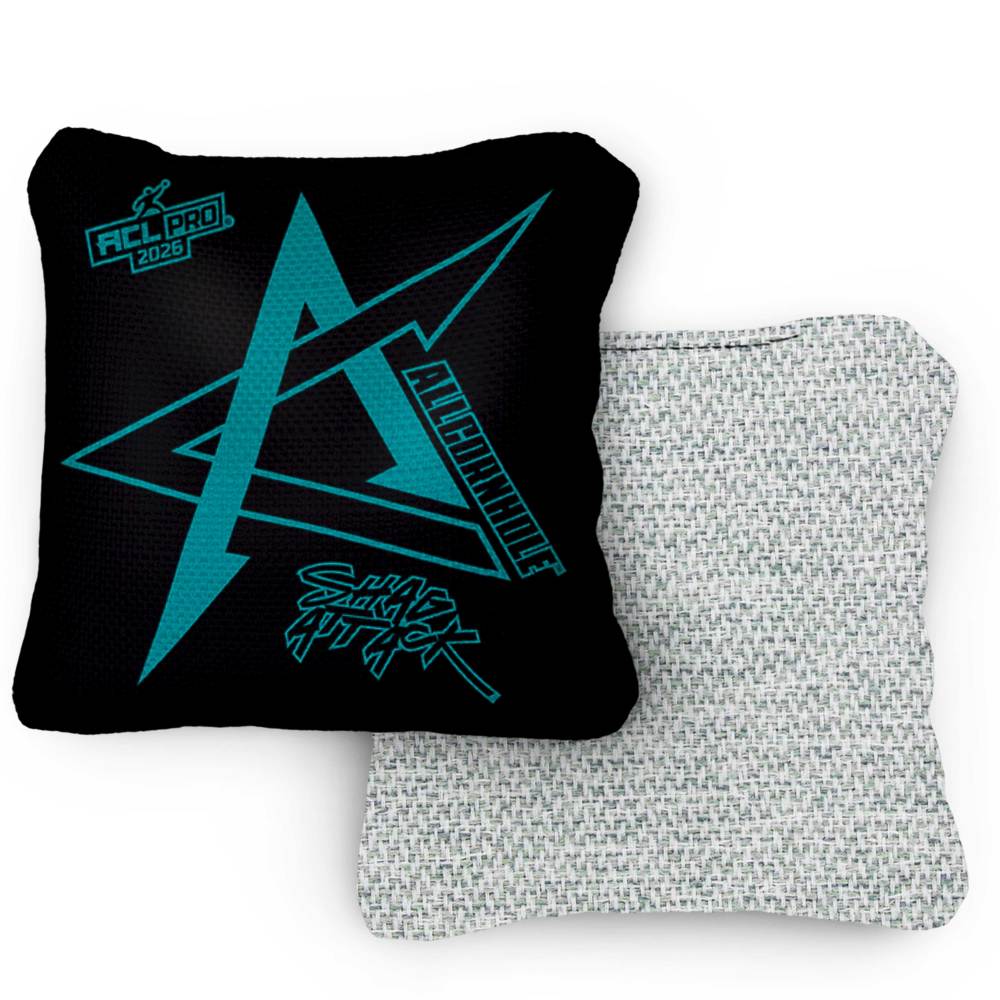 2026 Shag Attack Blackout ACL Pro Stamped Cornhole Bags – Set of 4 Bags