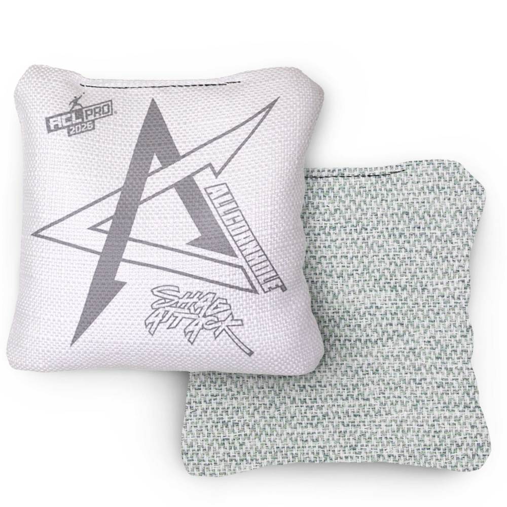 2026 Shag Attack Whiteout ACL Pro Stamped Cornhole Bags – Set of 4 Bags