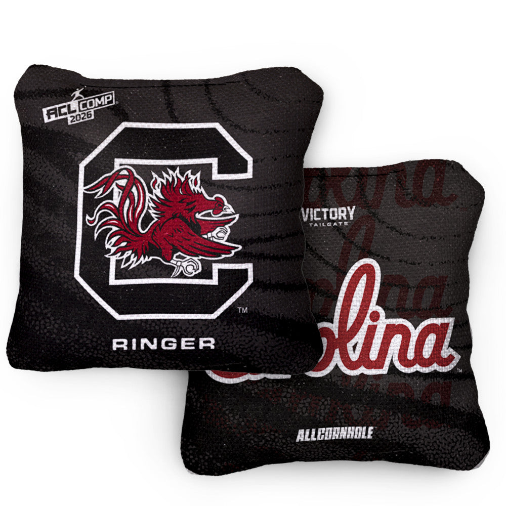 2026 South Carolina Gamecocks RINGER™️Black ACL Comp Cornhole Bags – Set of 4 Bags
