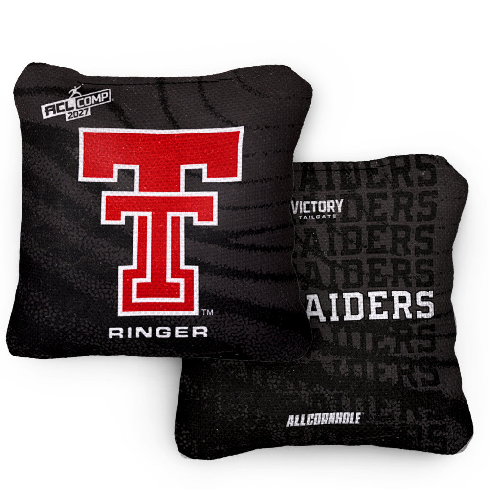 2027 Texas Tech Red Raiders RINGER Black ACL Comp Cornhole Bags – Set of 4 Bags