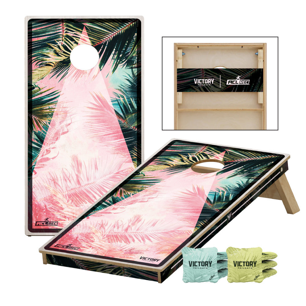 2x4 Tournament Tropical Pink Cornhole Set