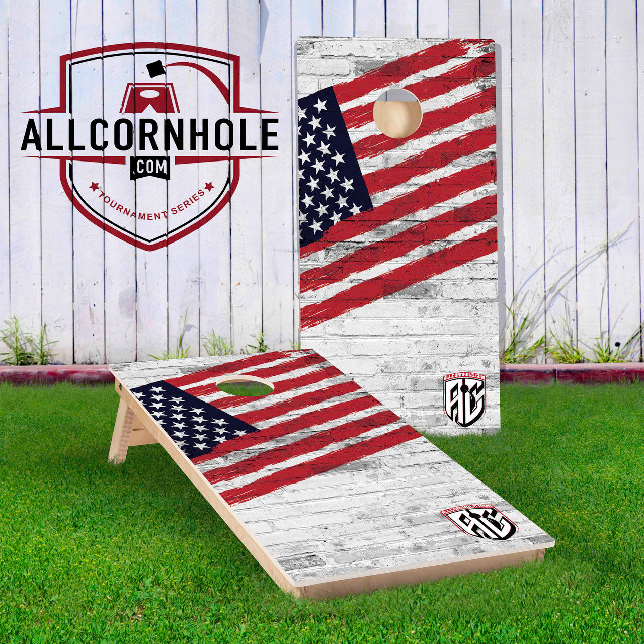 Allcornhole USA  COMP Series Cornhole Boards - Brick Design