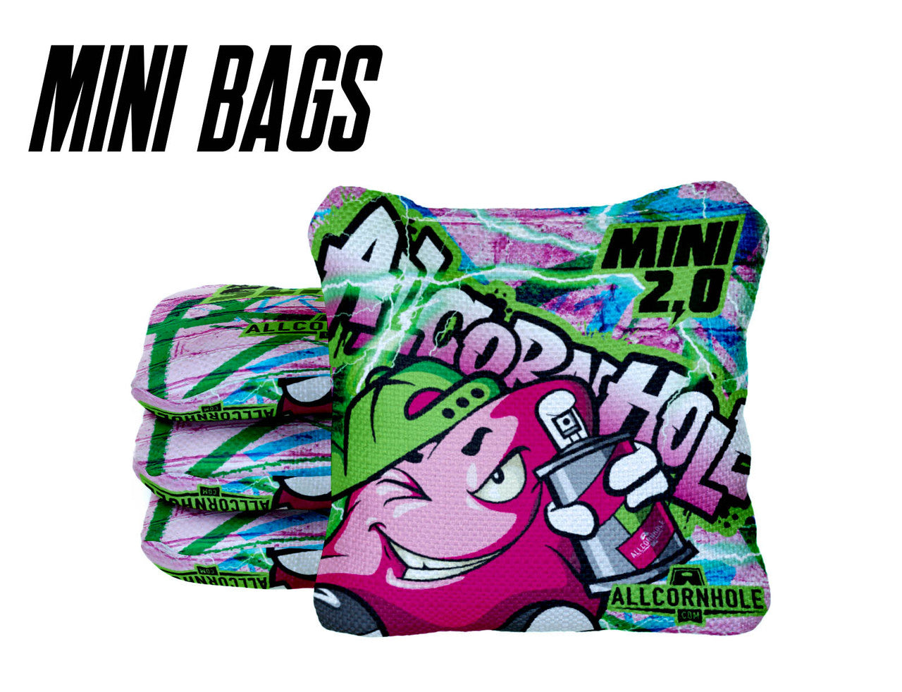 Mini All-Slide 2.0 Cornhole Bags Graffiti- Set of 4