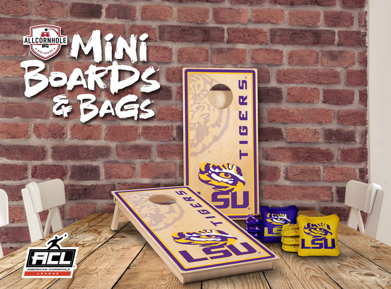 Officially Licensed Collegiate MINI Cornhole Boards - Louisiana State University