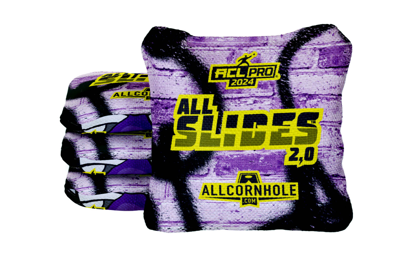2024 AllCornhole All-Slide 2.0 Cornhole Bags - "Graffiti" - Set of 4 Bags