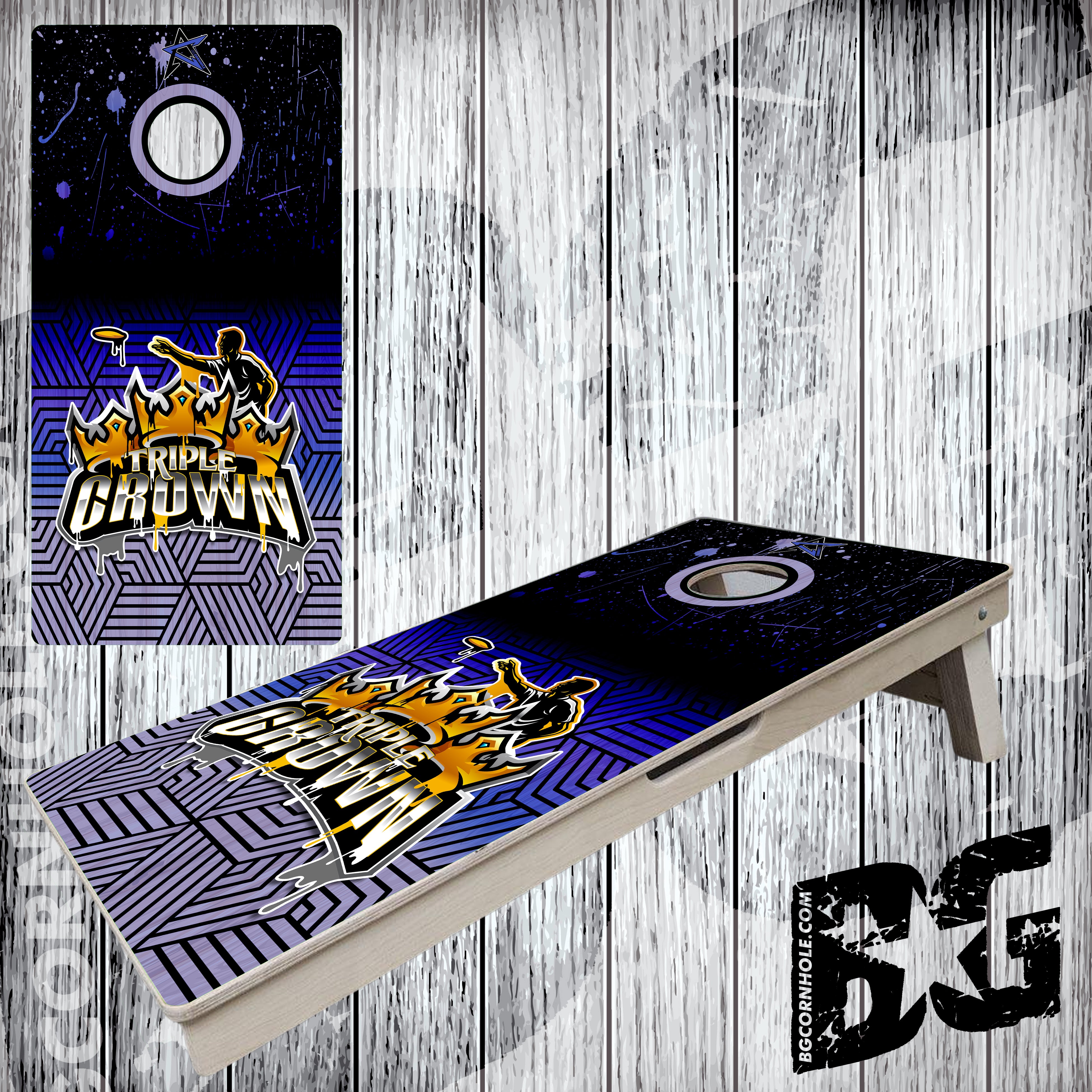 AllCornhole "Triple Crown Prism" Cornhole Boards- Comp Model