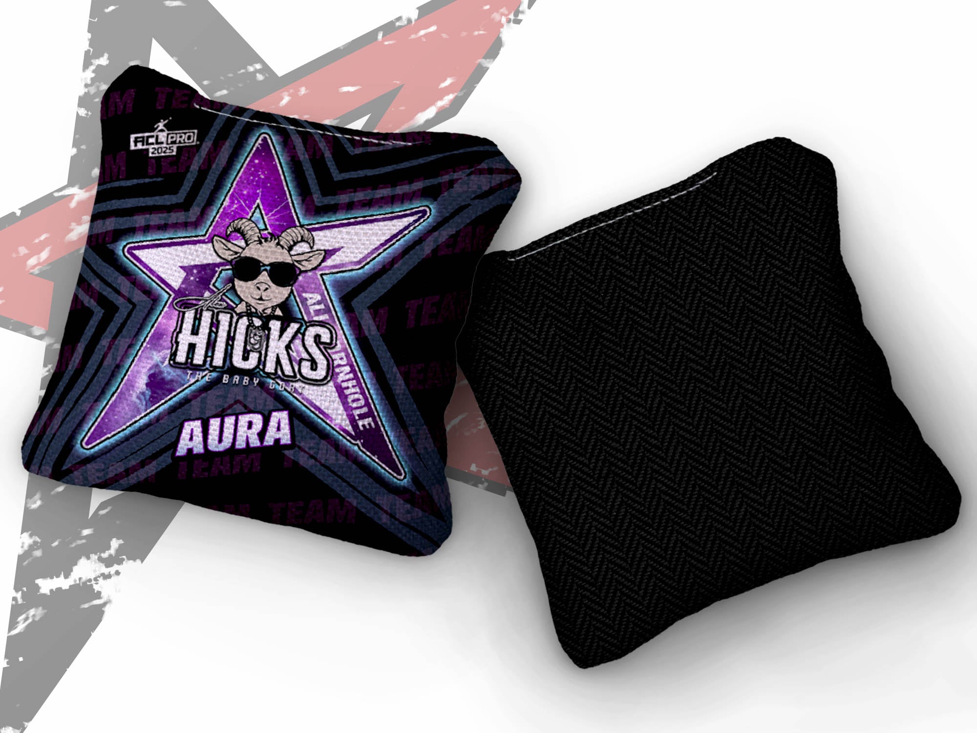 2025 AllCornhole Aura - "Alex Hicks” - ACL Pro Stamped Cornhole Bags - SET OF 4 BAGS