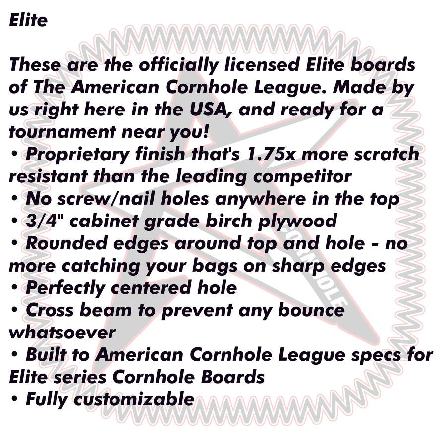 Official ACL ELITE Cornhole Boards - BLACK
