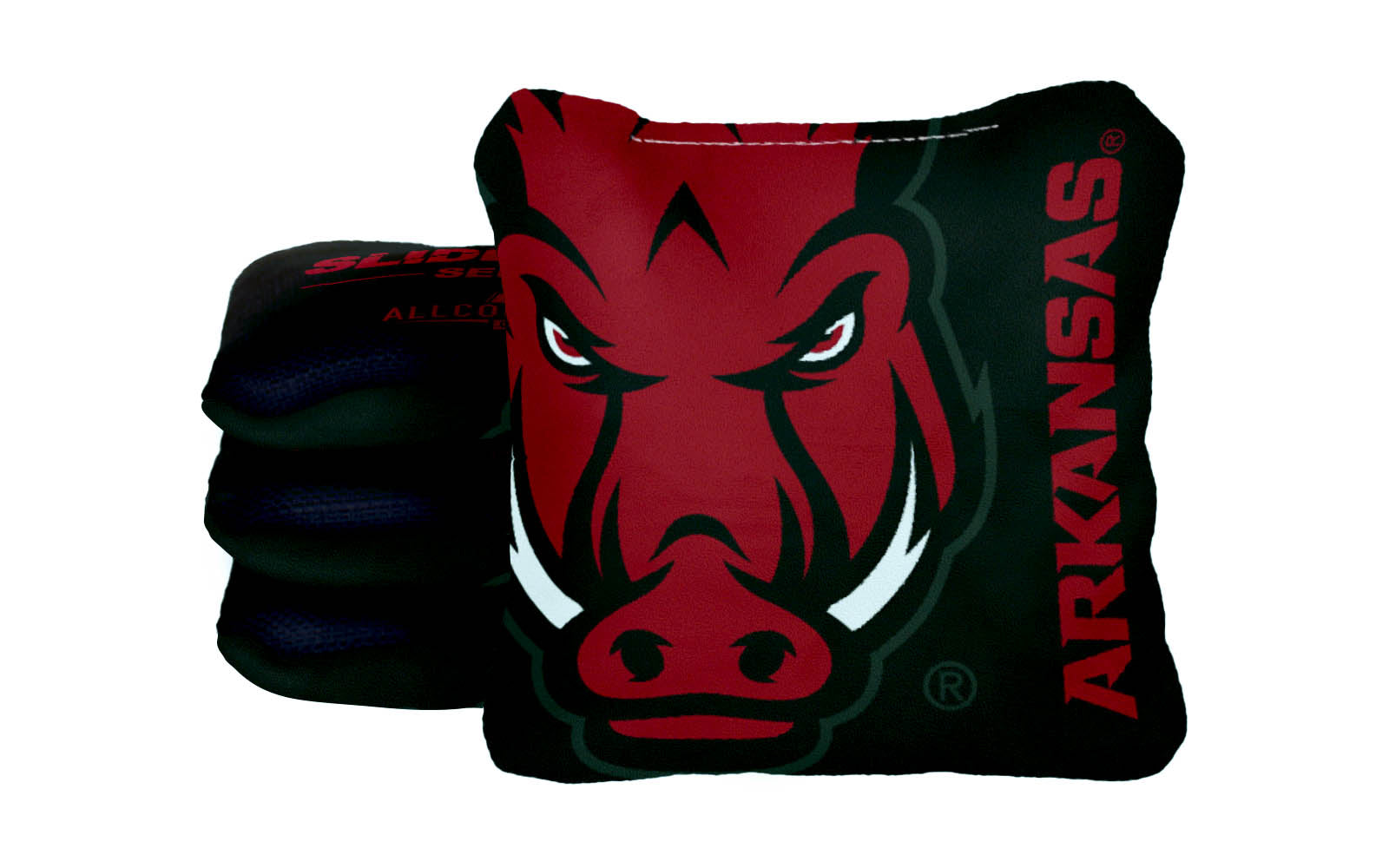 Officially Licensed Collegiate Cornhole Bags - Slide Rite - Set of 4 - University of Arkansas