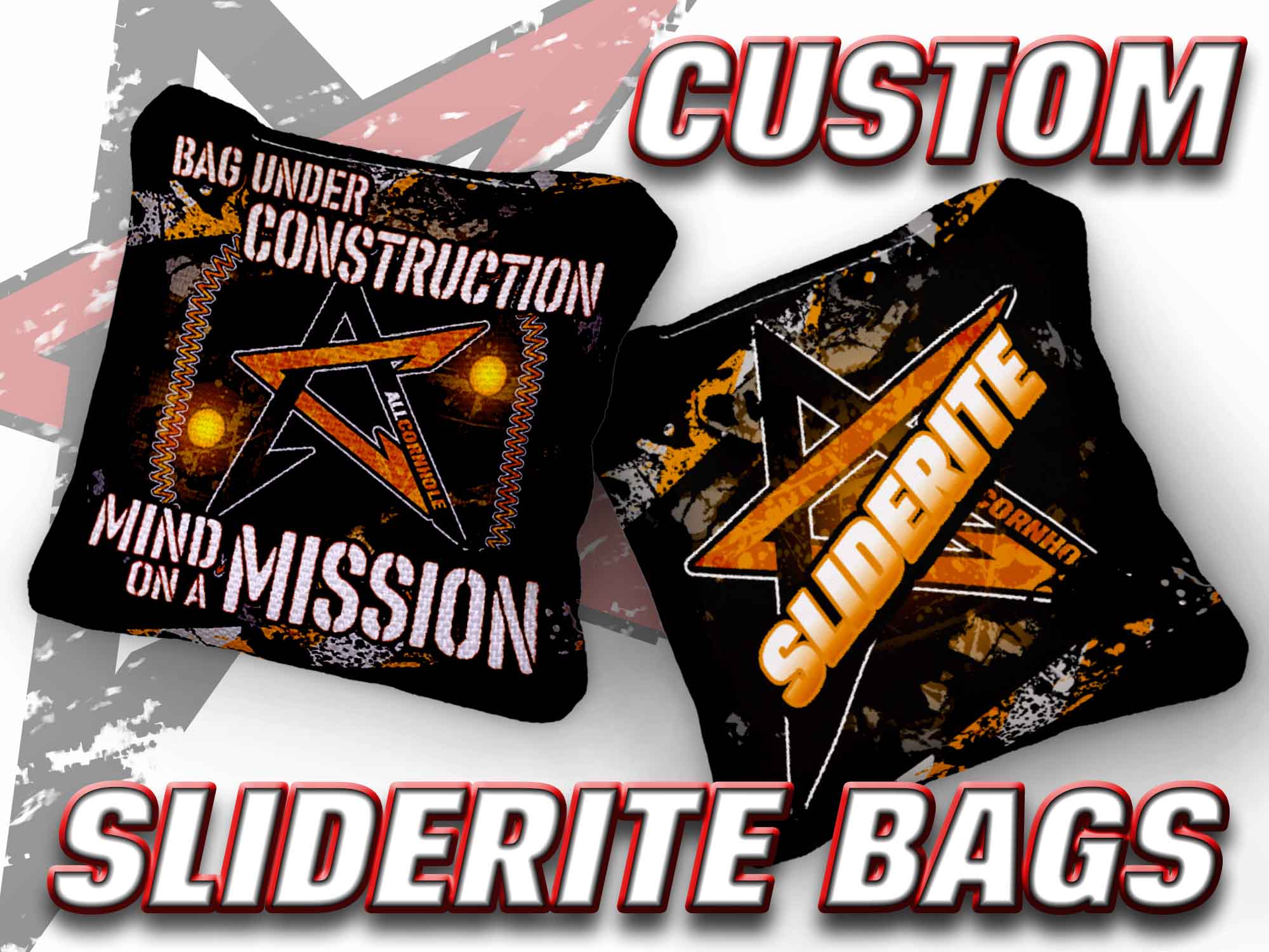 2025 AllCornhole Slide Rite Cornhole Bags - “CUSTOM” - Set of 4 Bags