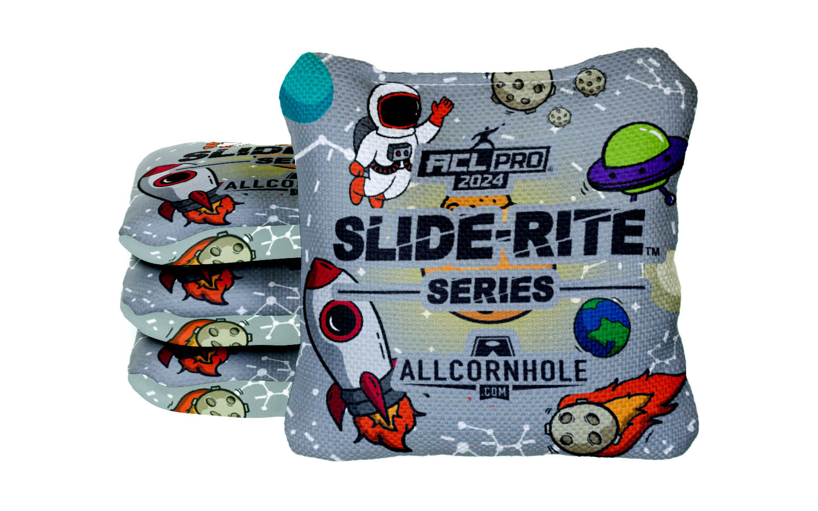 Out of This World Space Design Slide-Rite cornhole bags - SET OF 4