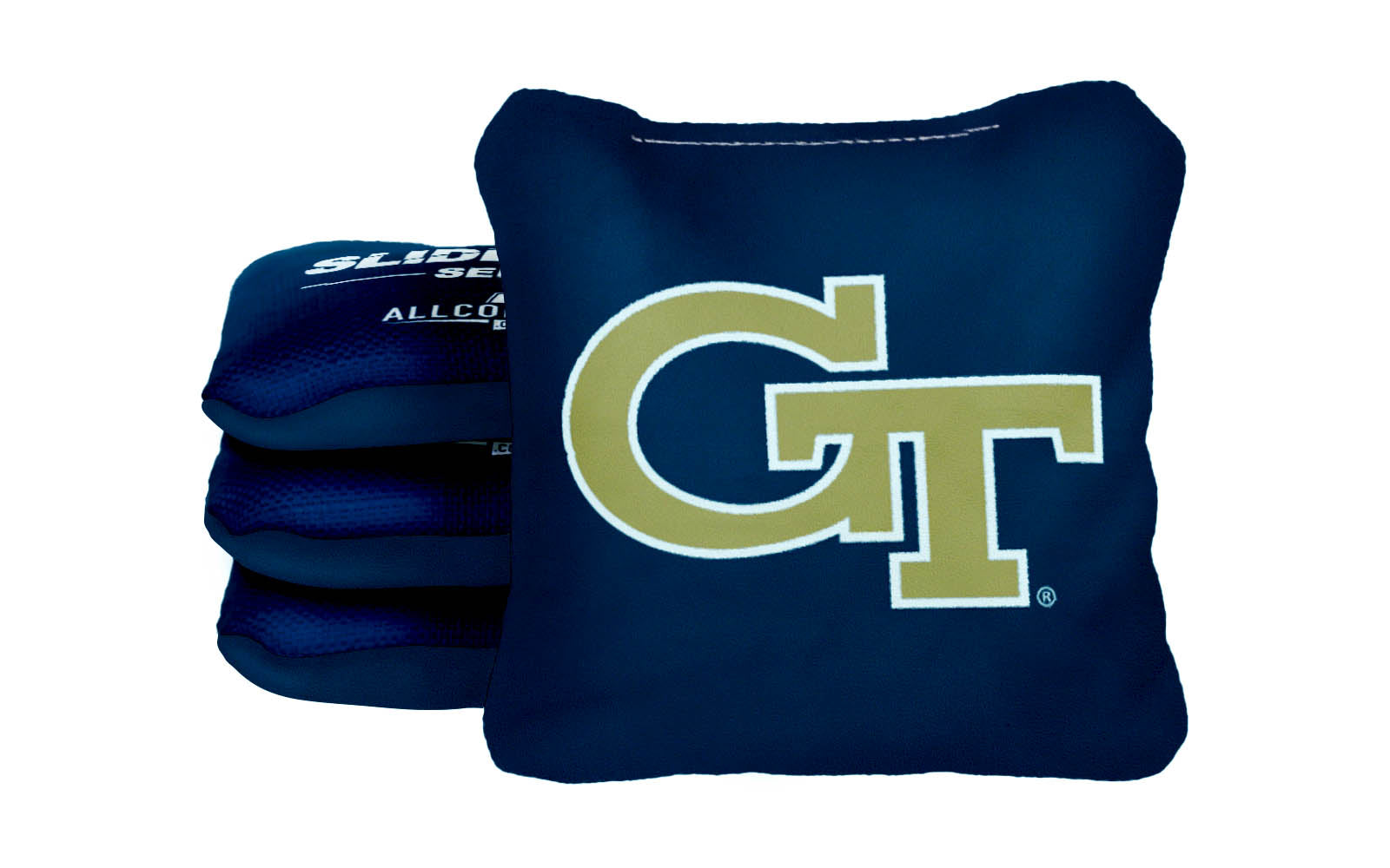 Officially Licensed Collegiate Cornhole Bags - Slide Rite - Set of 4 - Georgia Tech University