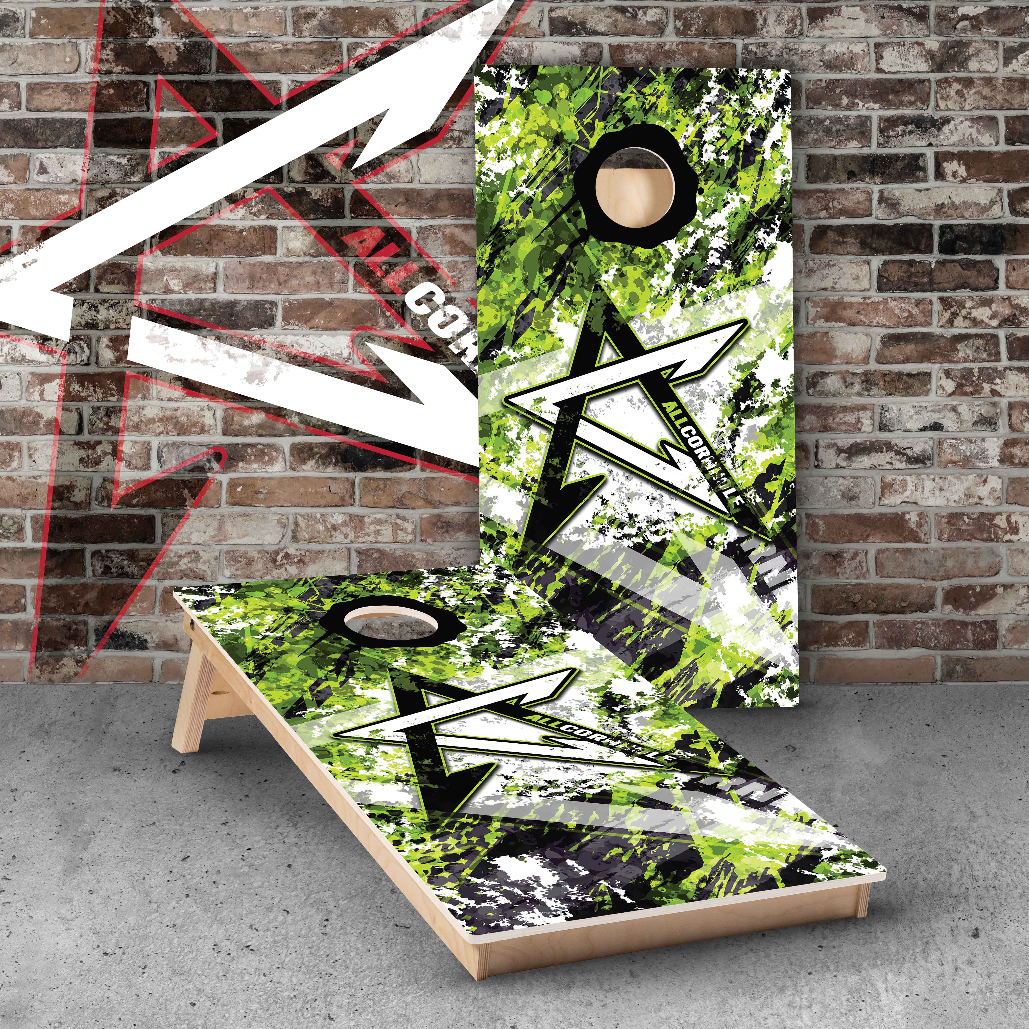 AllCornhole "Grunge" Cornhole Boards- Elite Model