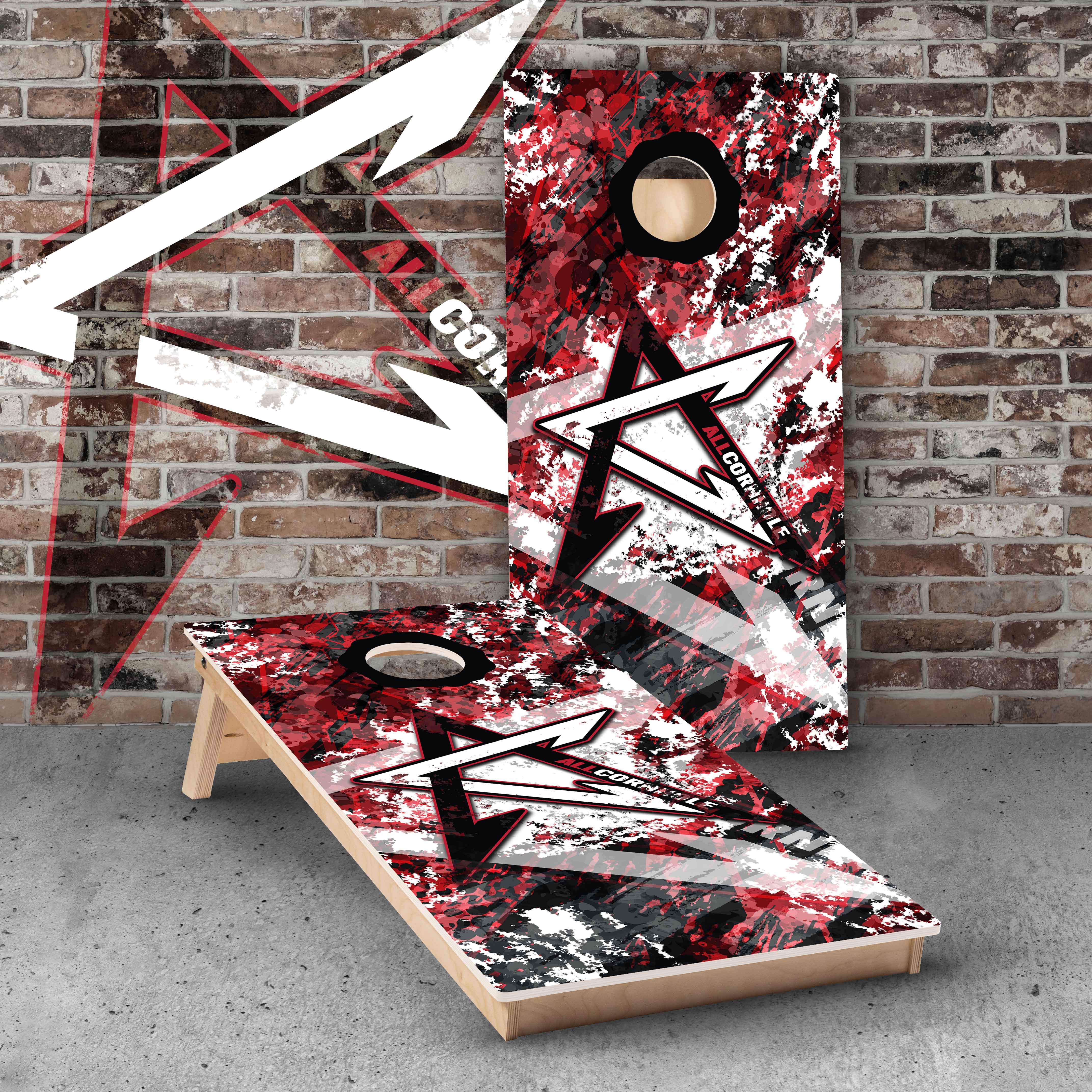 AllCornhole "Grunge" Cornhole Boards- Comp Model