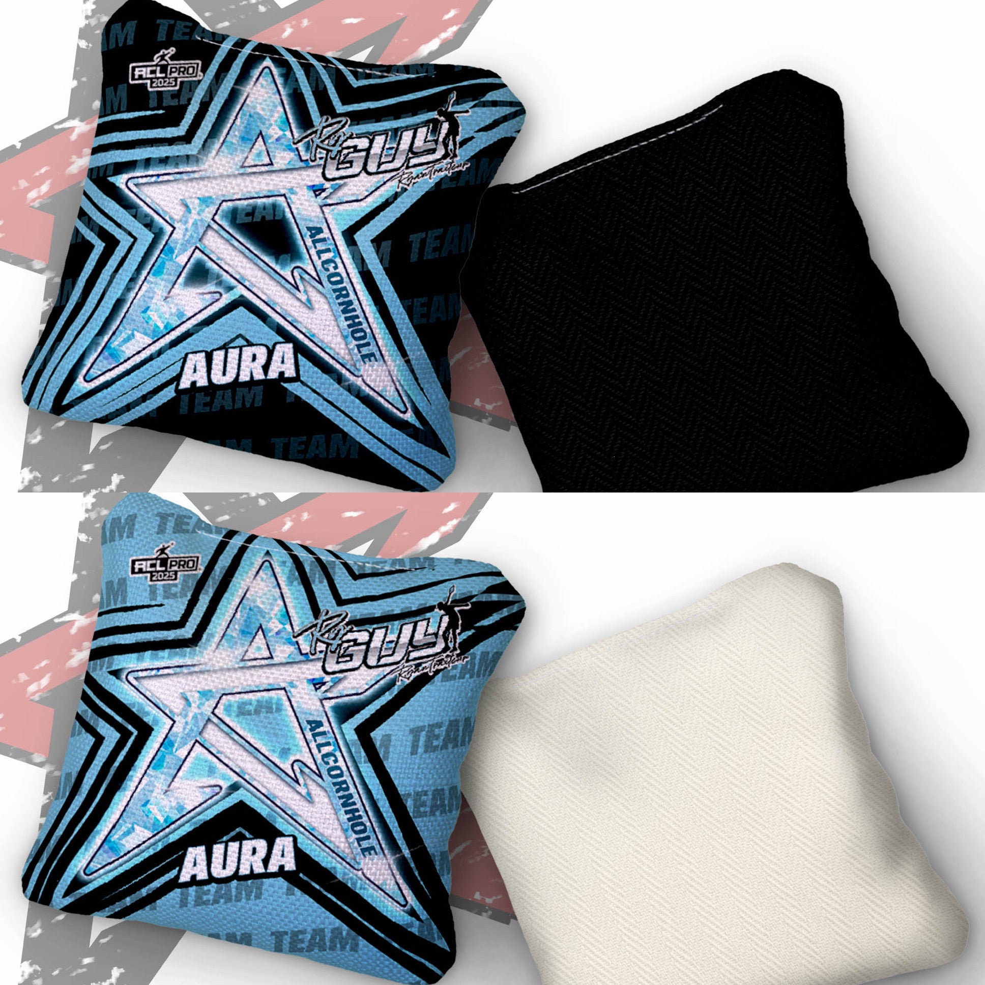 2025 AllCornhole Aura - "Ryan Traiteur DIAMOND” - ACL Pro Stamped Cornhole Bags - SET OF 4 BAGS