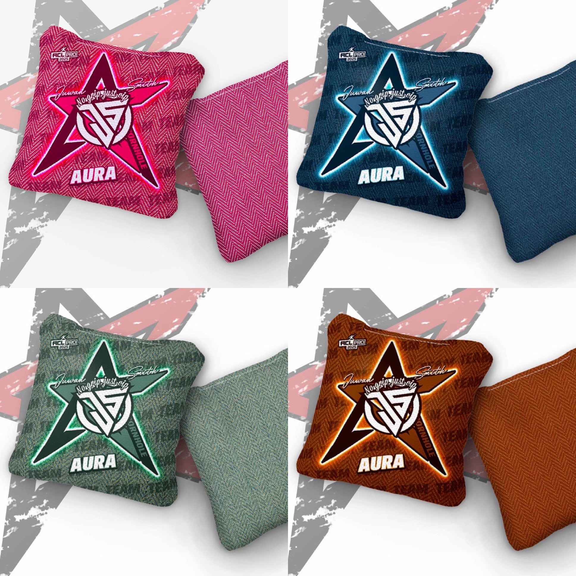 2025 AllCornhole Aura - "Juwan Smith” - ACL Pro Stamped Cornhole Bags - SET OF 4 BAGS