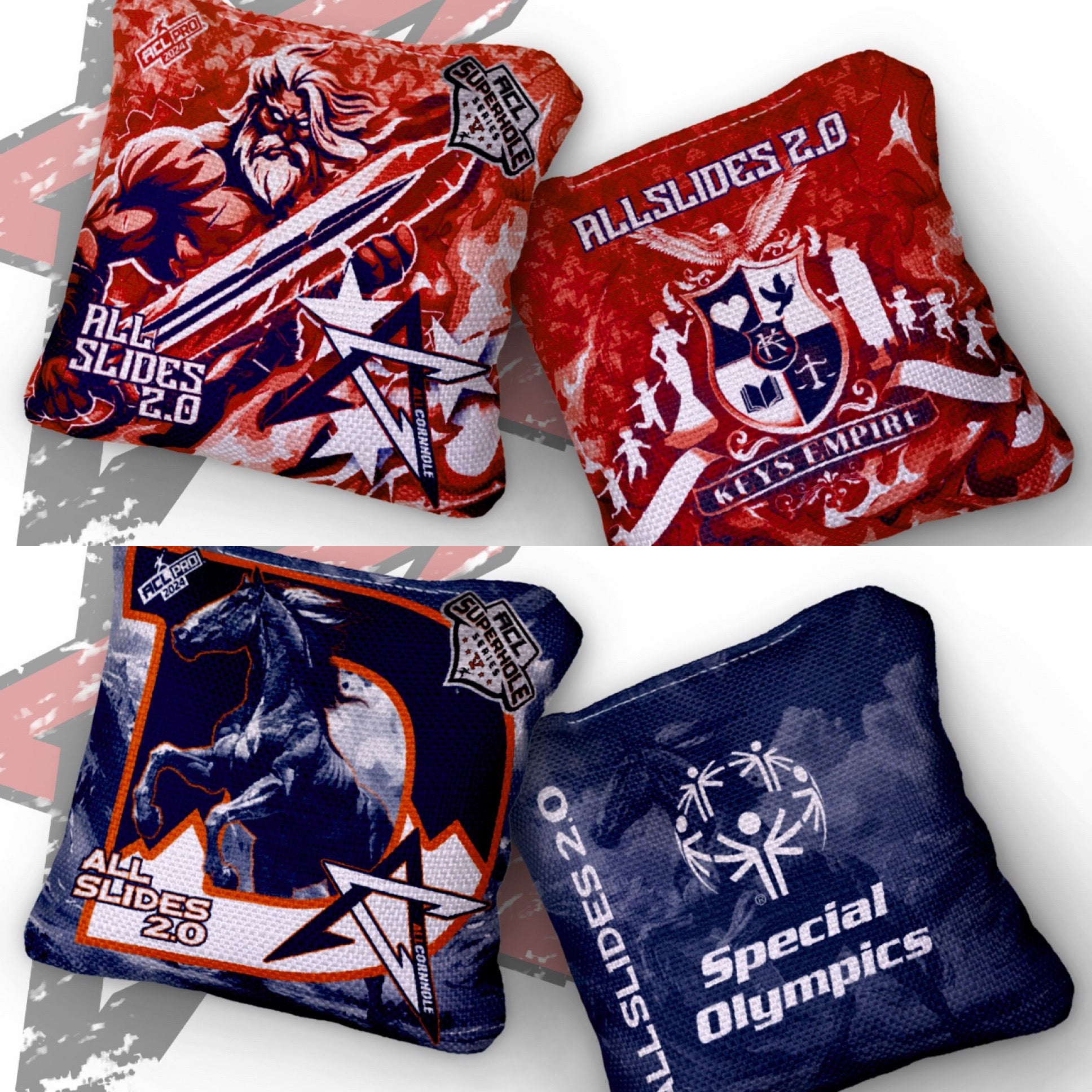 FUNDRAISER - 2024 AllCornhole "My Bags My Cause” - ESPN SuperHole Bags - ACL Pro Stamped Cornhole Bags - SET OF 4 BAGS