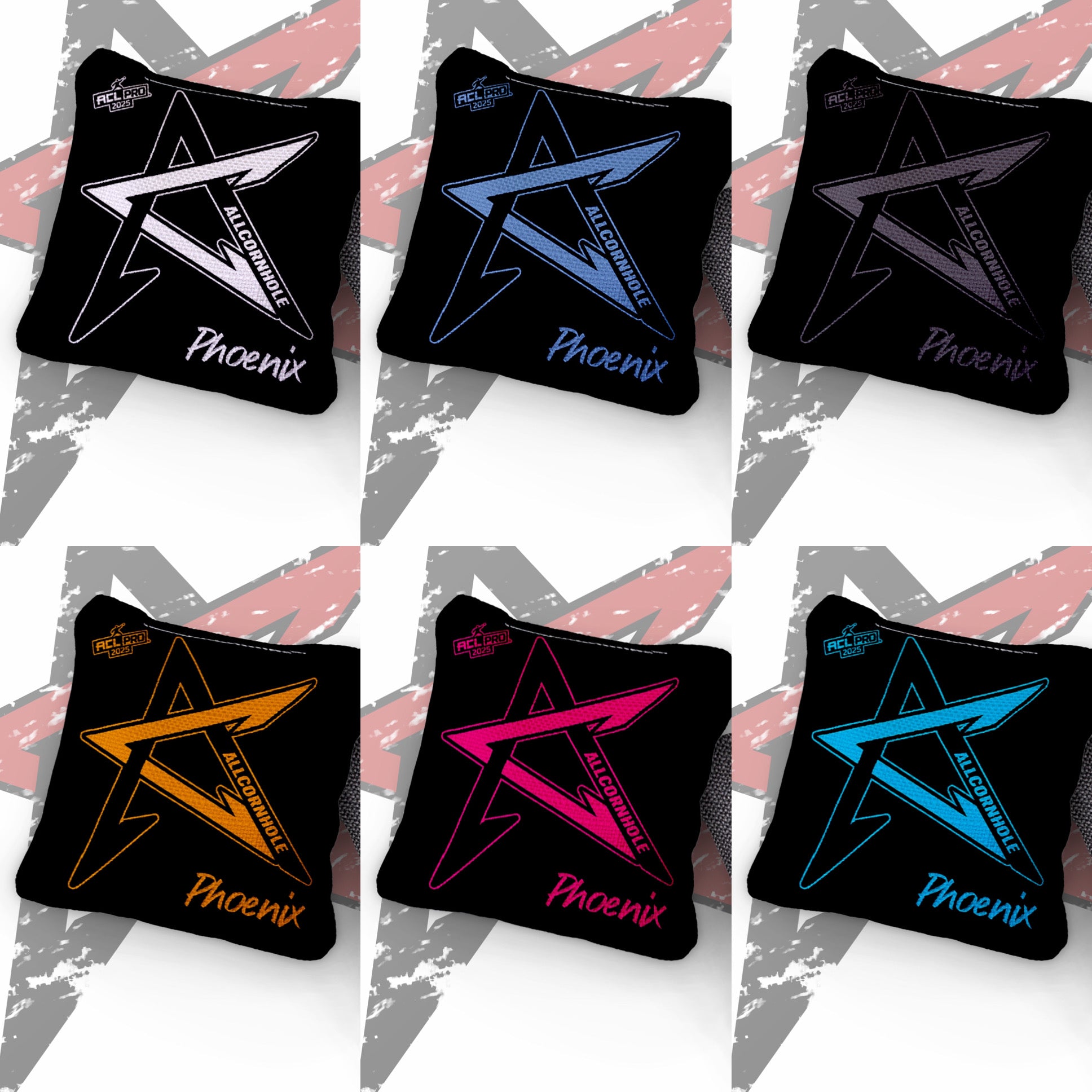 2025 PHOENIX “BLACKOUT” - ACL Pro Stamped Cornhole Bags - SET OF 4