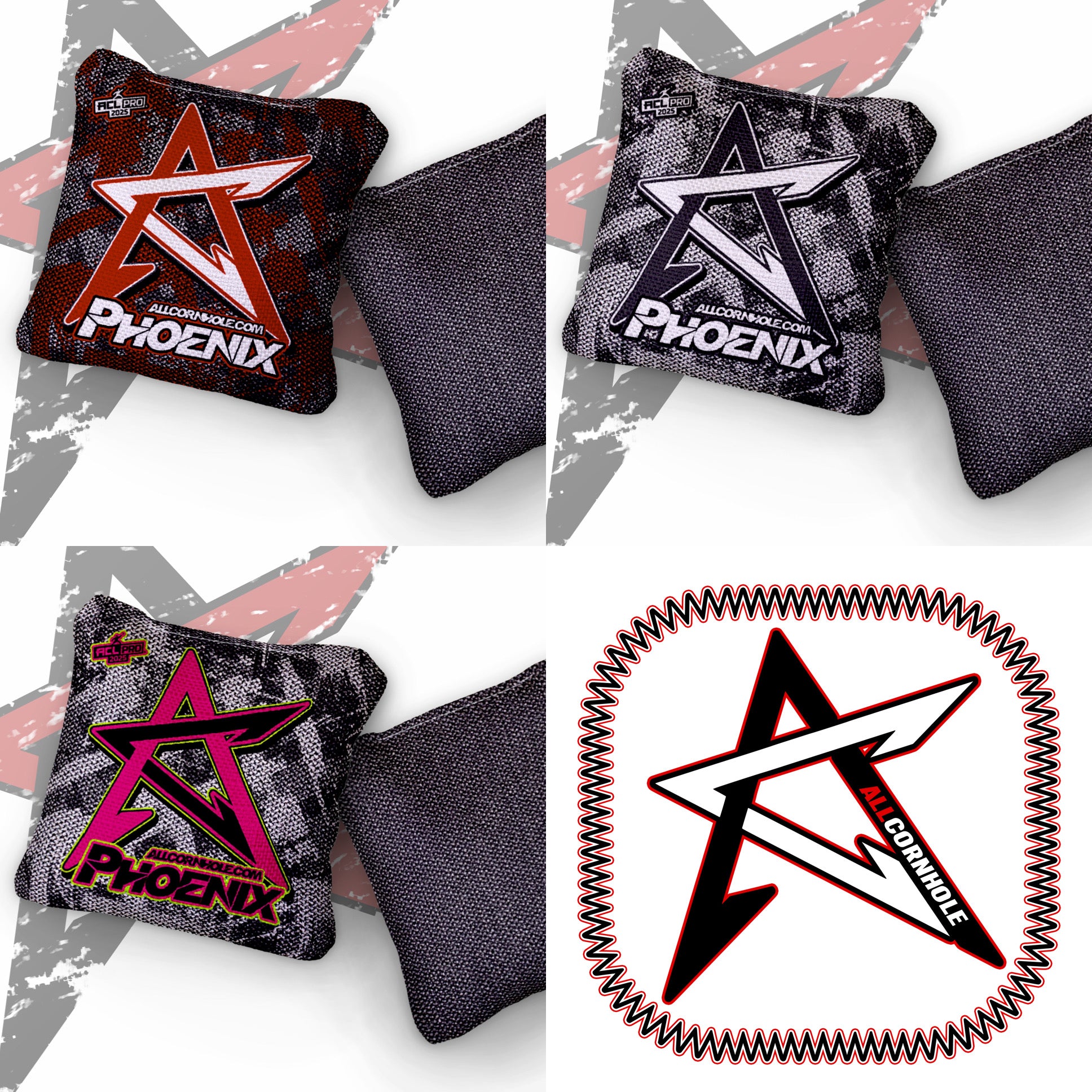 2025 Phoenix - "GRUNGE" - ACL Pro Stamped Cornhole Bags - SET OF 4 BAGS