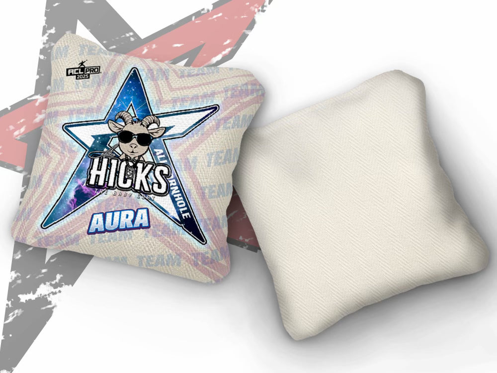 2025 AllCornhole Aura - "Alex Hicks” - ACL Pro Stamped Cornhole Bags - SET OF 4 BAGS