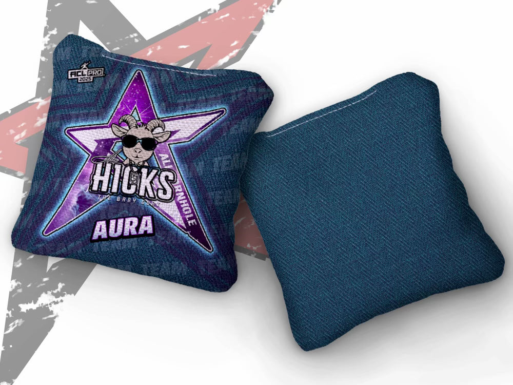 2025 AllCornhole Aura - "Alex Hicks” - ACL Pro Stamped Cornhole Bags - SET OF 4 BAGS