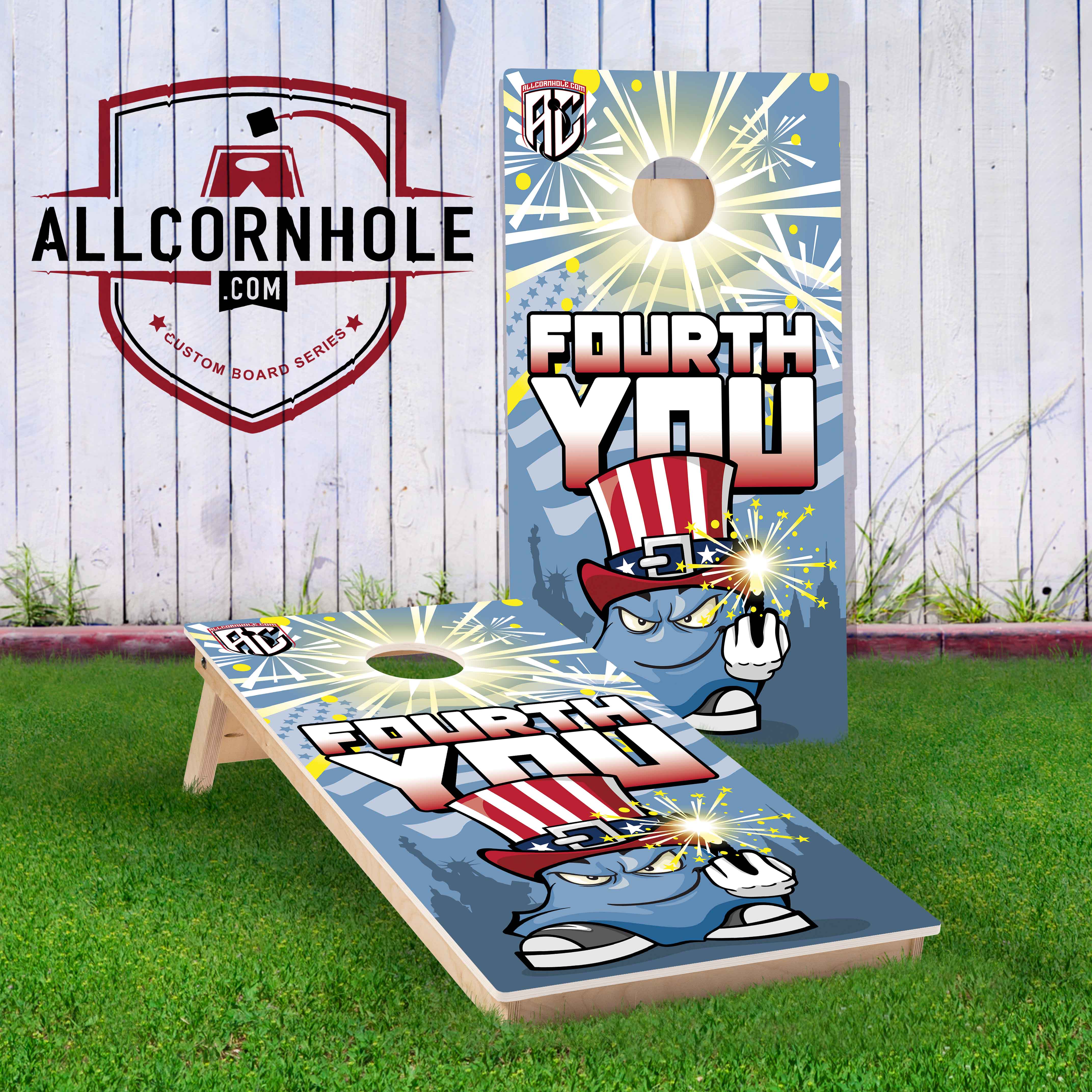 Limited edition 4th of July COMP Cornhole Boards - 4th You!