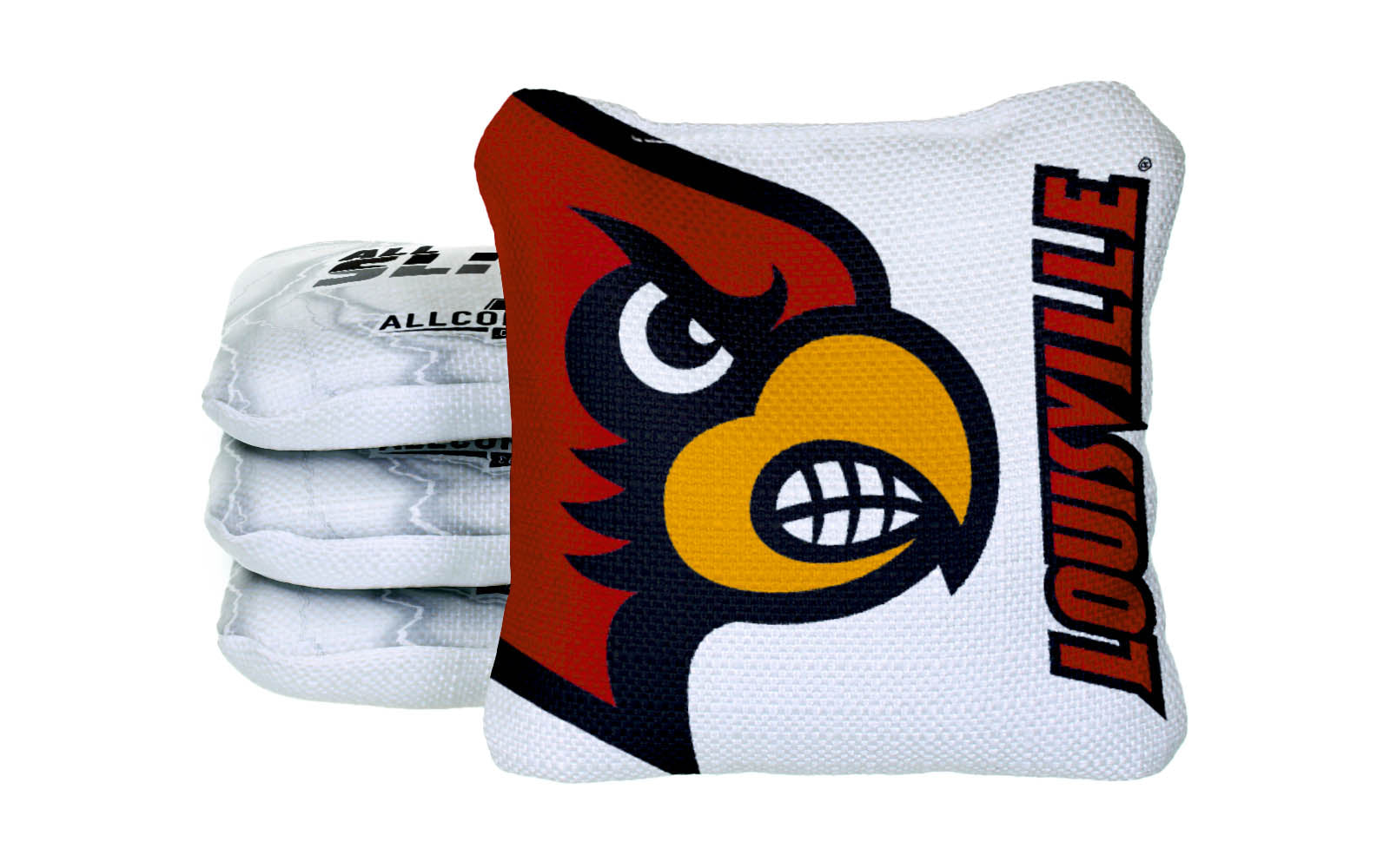 Officially Licensed Collegiate Cornhole Bags - All-Slide 2.0 - Set of 4 - University of Louisville