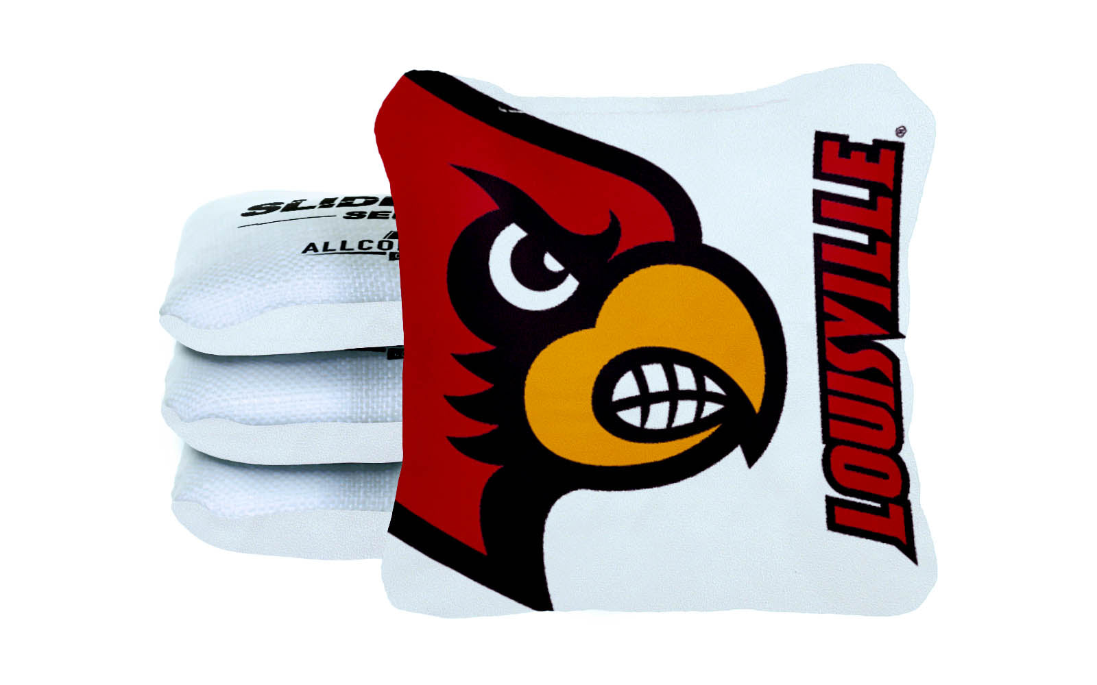 Officially Licensed Collegiate Cornhole Bags - Slide Rite - Set of 4 - University of Louisville