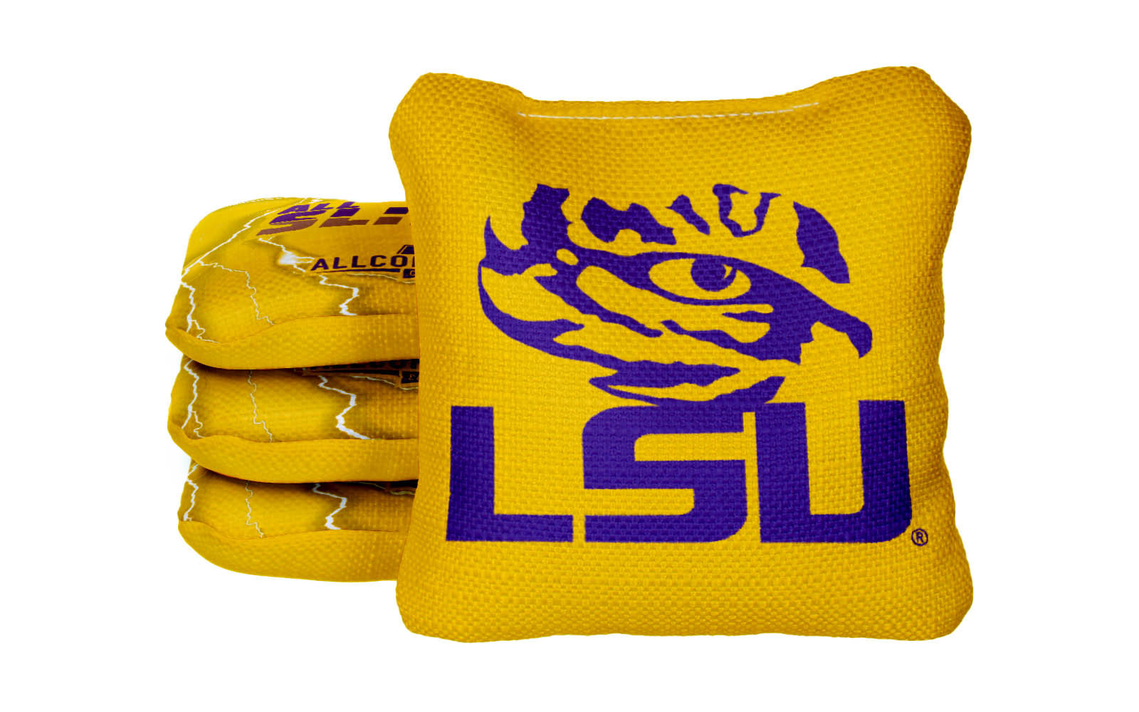Officially Licensed Collegiate Cornhole Bags - All-Slide 2.0 - Set of 4 - Louisiana State University