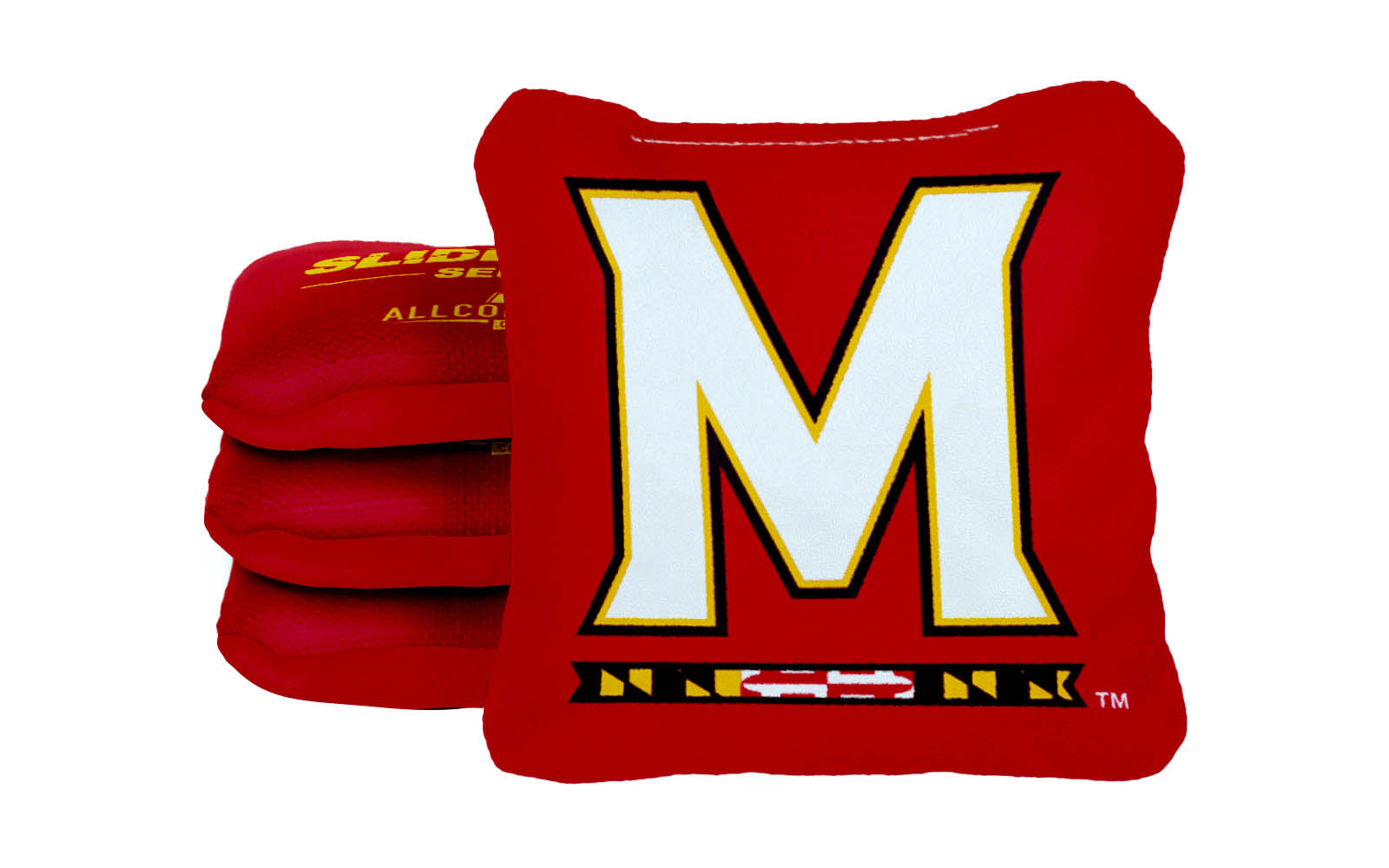 Officially Licensed Collegiate Cornhole Bags - Slide Rite - Set of 4 - University of Maryland