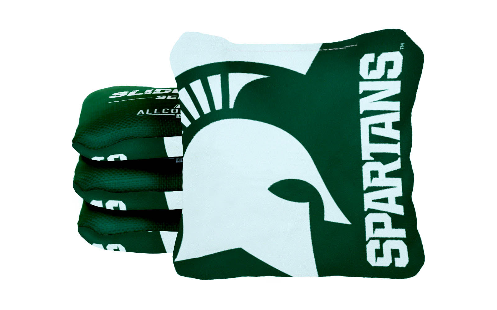 Officially Licensed Collegiate Cornhole Bags - Slide Rite - Set of 4 - Michigan State University