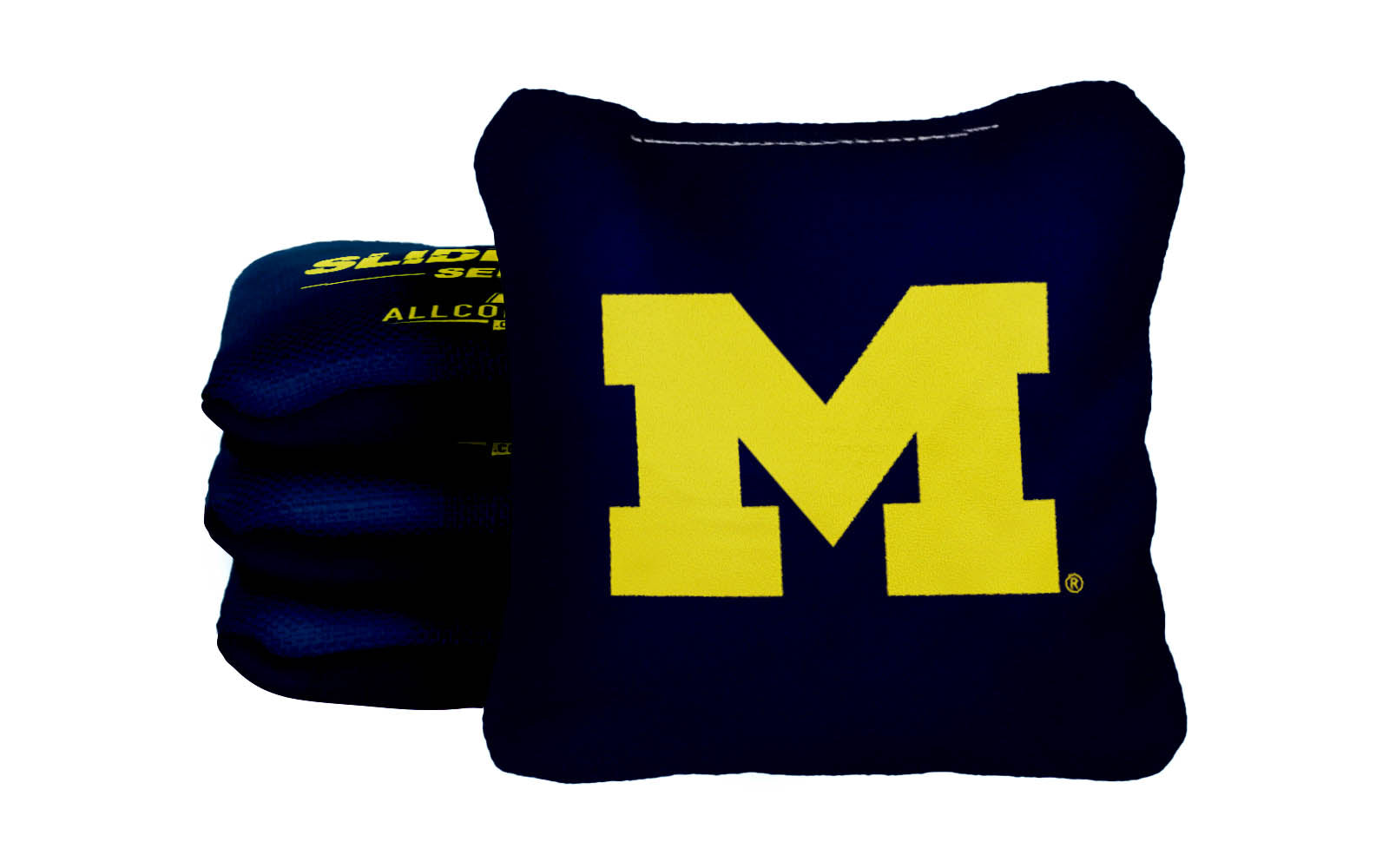 Officially Licensed Collegiate Cornhole Bags - Slide Rite - Set of 4 - University of Michigan