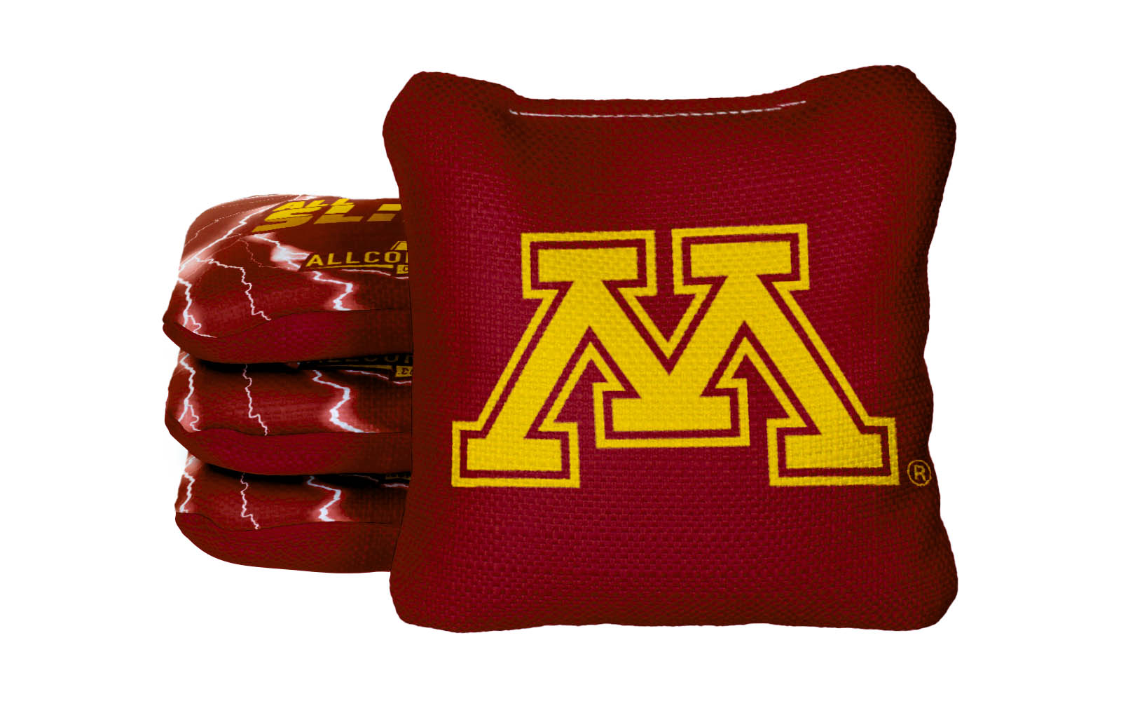 Officially Licensed Collegiate Cornhole Bags - All-Slide 2.0 - Set of 4 - University of Minnesota