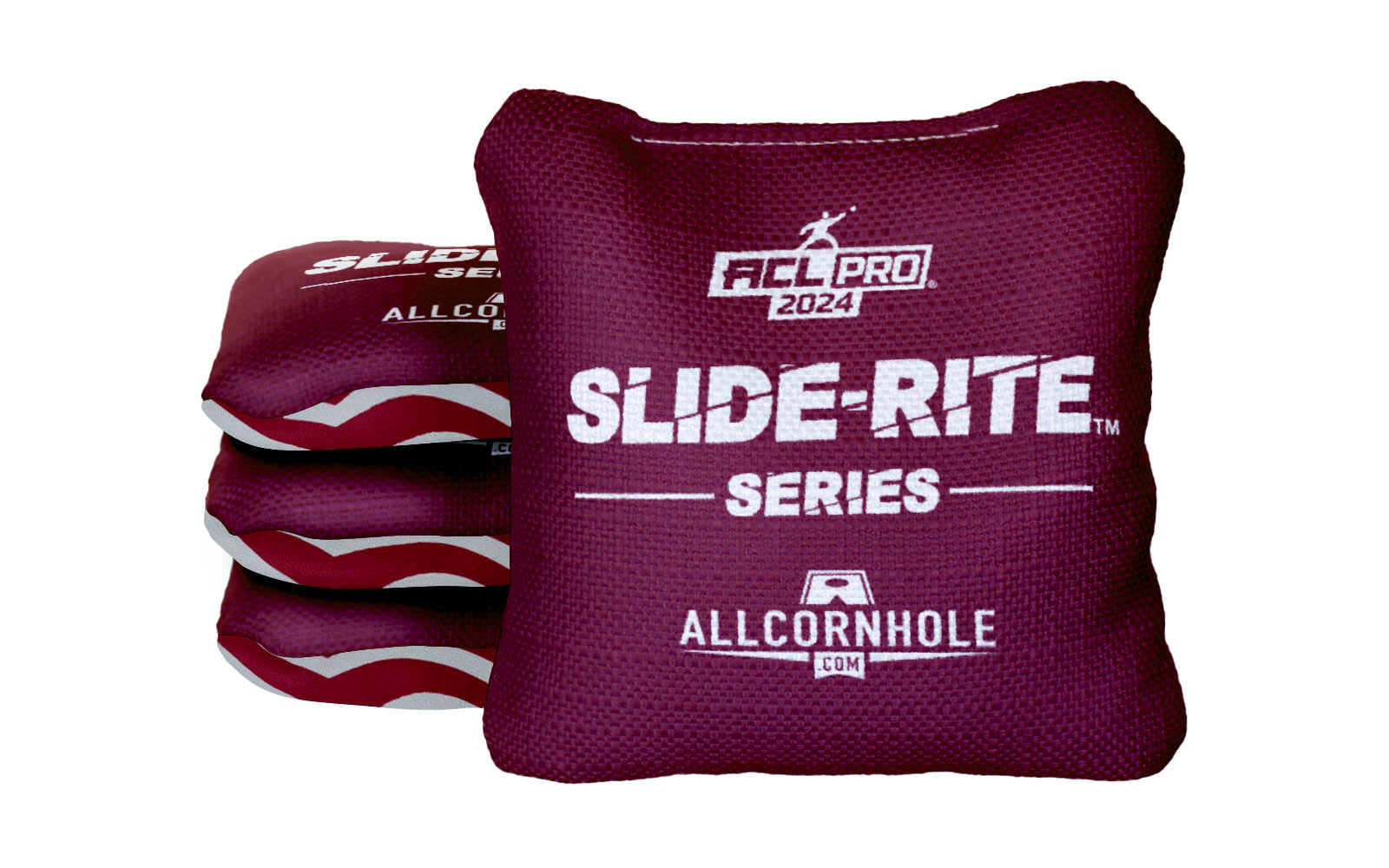 Officially Licensed Collegiate Cornhole Bags - Slide Rite - Set of 4 - Mississippi State University